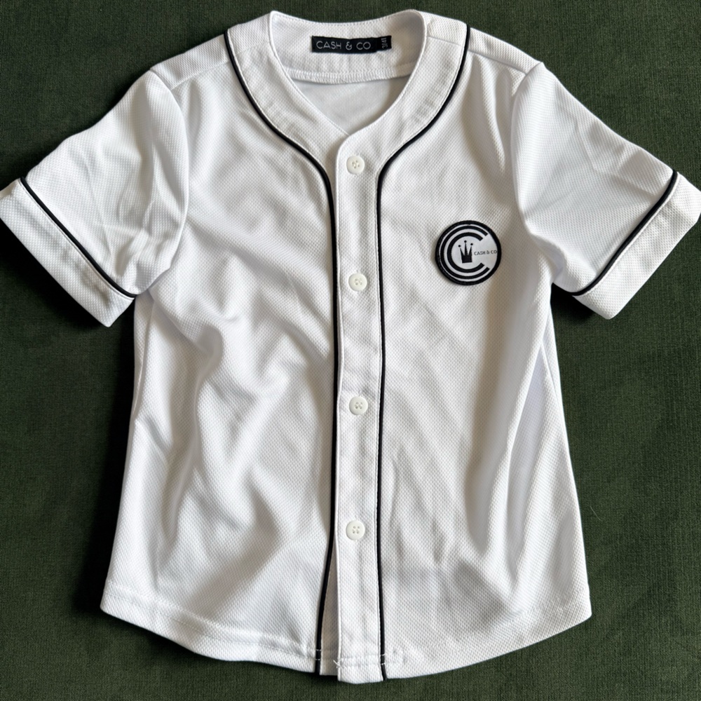 Cash & Co white button down jersey